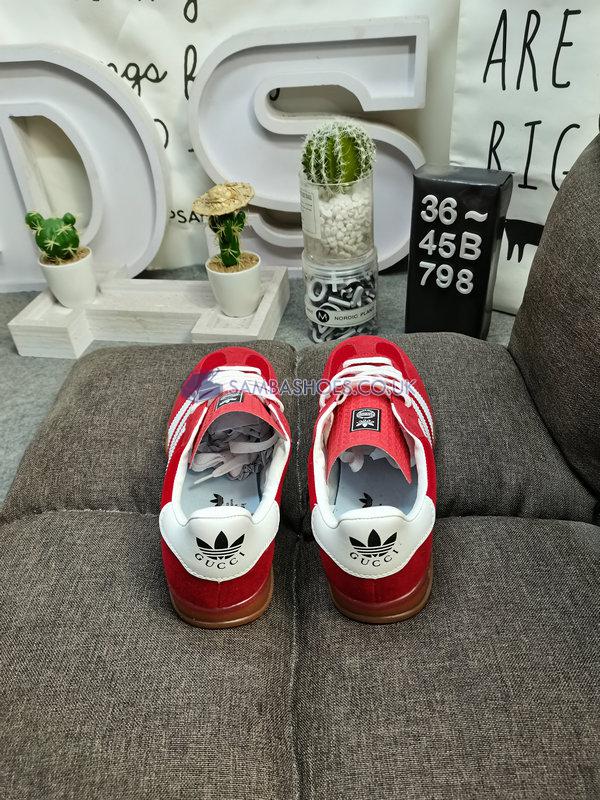 Adidas x Gucci Gazelle "Red Velvet" - Red/White/Black - 707848 9STU0 6360 Classic Originals Shoes