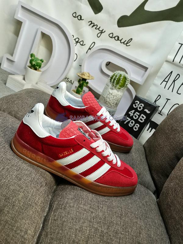 Adidas x Gucci Gazelle "Red Velvet" - Red/White/Black - 707848 9STU0 6360 Classic Originals Shoes