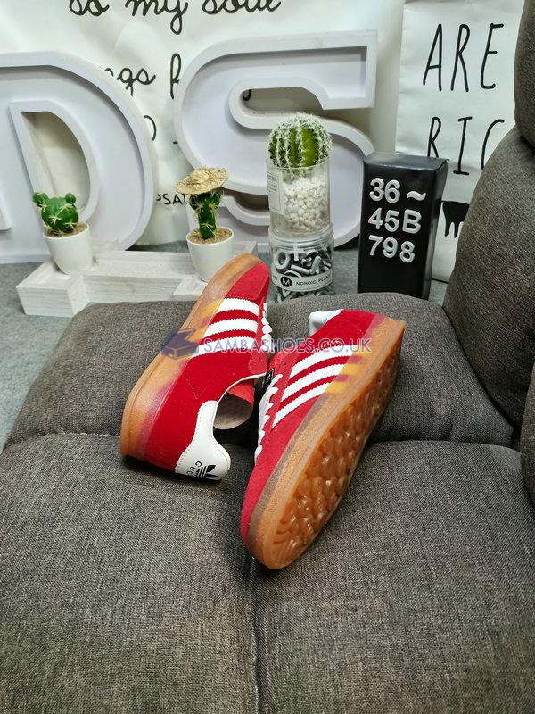 Adidas x Gucci Gazelle "Red Velvet" - Red/White/Black - 707848 9STU0 6360 Classic Originals Shoes