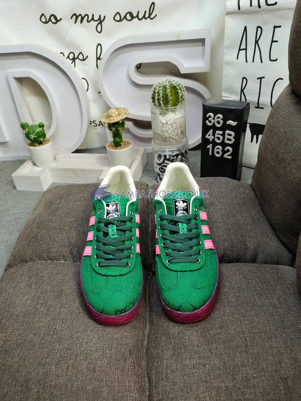 Adidas x Gucci Gazelle "Green GG Monogram" - Green/Pink Strata/Green - IE4795 Classic Originals Shoes