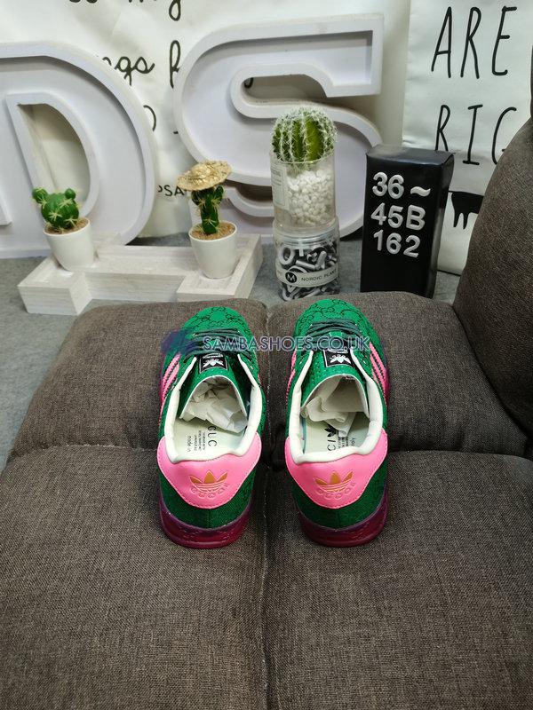 Adidas x Gucci Gazelle "Green GG Monogram" - Green/Pink Strata/Green - IE4795 Classic Originals Shoes