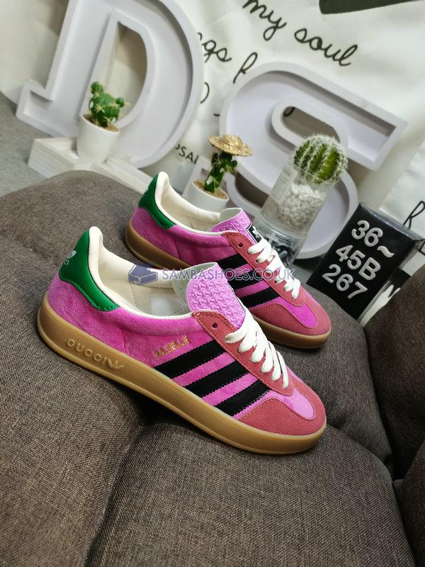 Adidas x Gucci Gazelle "Pink Velvet" - Pink/Collegiate Purple/Bold Green - HQ7084 Classic Originals Shoes