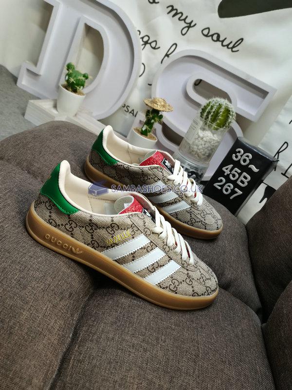 Adidas x Gucci Gazelle "Beige GG Monogram" - Beige Tone/Core White/Beige Tone - IE2262 Classic Originals Shoes