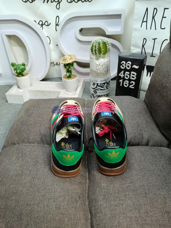 Adidas x Gucci Gazelle "Black Green Red" - Black/Oatmeal - 726487 AAA43 9549 Classic Originals Shoes