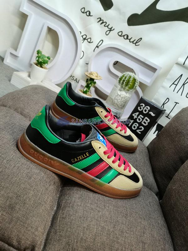 Adidas x Gucci Gazelle "Black Green Red" - Black/Oatmeal - 726487 AAA43 9549 Classic Originals Shoes