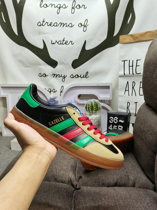 Adidas x Gucci Gazelle "Black Green Red" - Black/Oatmeal - 726487 AAA43 9549 Classic Originals Shoes