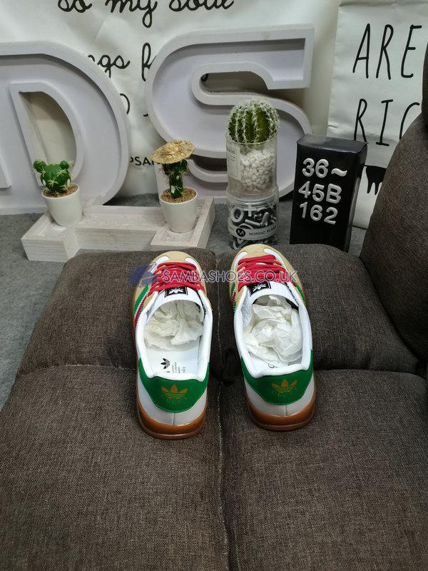 Adidas x Gucci Gazelle "White Green Red" - White/Green/Red/Oatmeal - 726487 AAA43 9547 Classic Originals Shoes