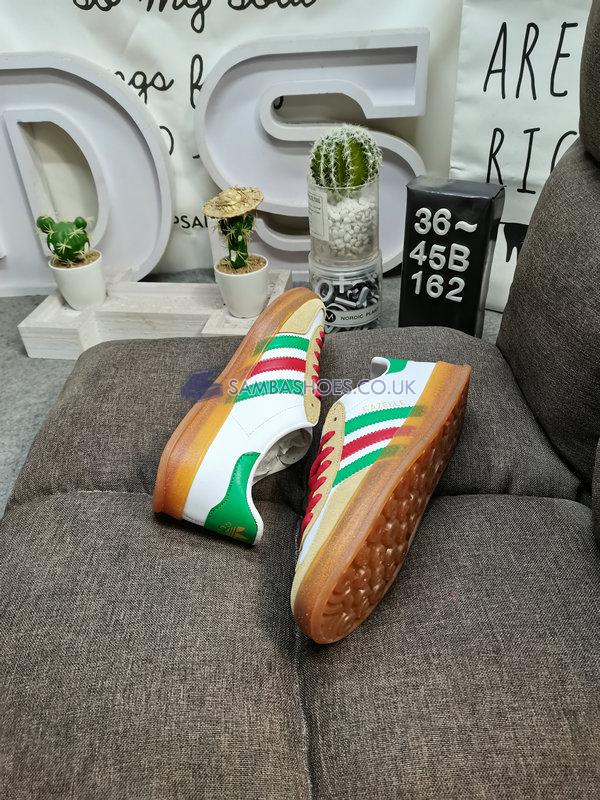 Adidas x Gucci Gazelle "White Green Red" - White/Green/Red/Oatmeal - 726487 AAA43 9547 Classic Originals Shoes