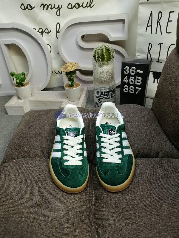 Adidas x Gucci Gazelle "Green Suede" - Green/White - 707848 9STU0 3170 Classic Originals Shoes