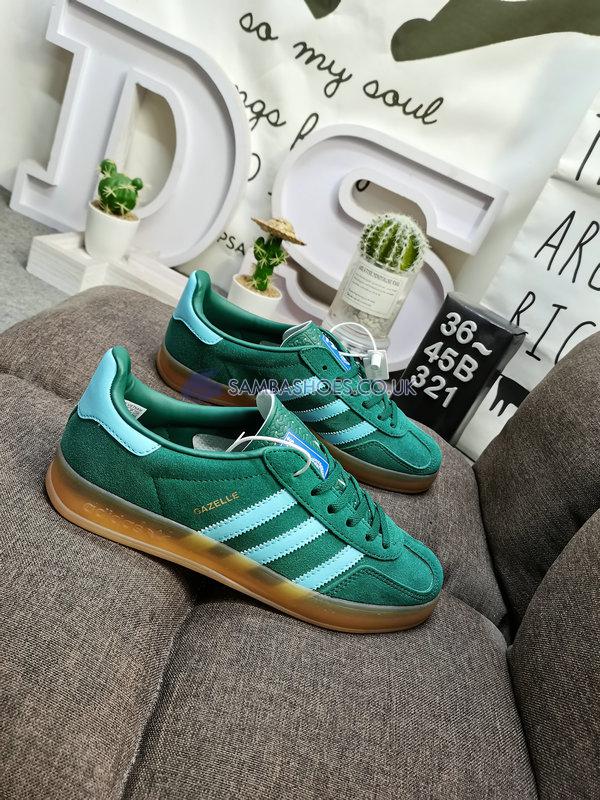 Adidas Gazelle Indoor "Collegiate Green Hazy Sky" - Collegiate Green/Hazy Sky/Victory Gold - IG9979 Classic Originals Shoes