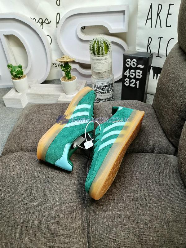 Adidas Gazelle Indoor "Collegiate Green Hazy Sky" - Collegiate Green/Hazy Sky/Victory Gold - IG9979 Classic Originals Shoes