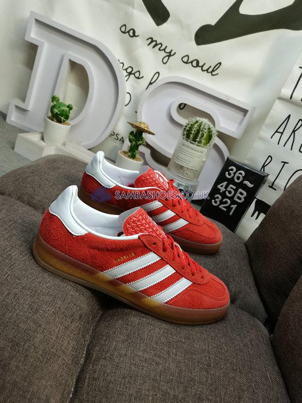 Adidas Gazelle Indoor "Bold Orange Gum" - Bold Orange/Cloud White/Gum - HQ8718 Classic Originals Shoes