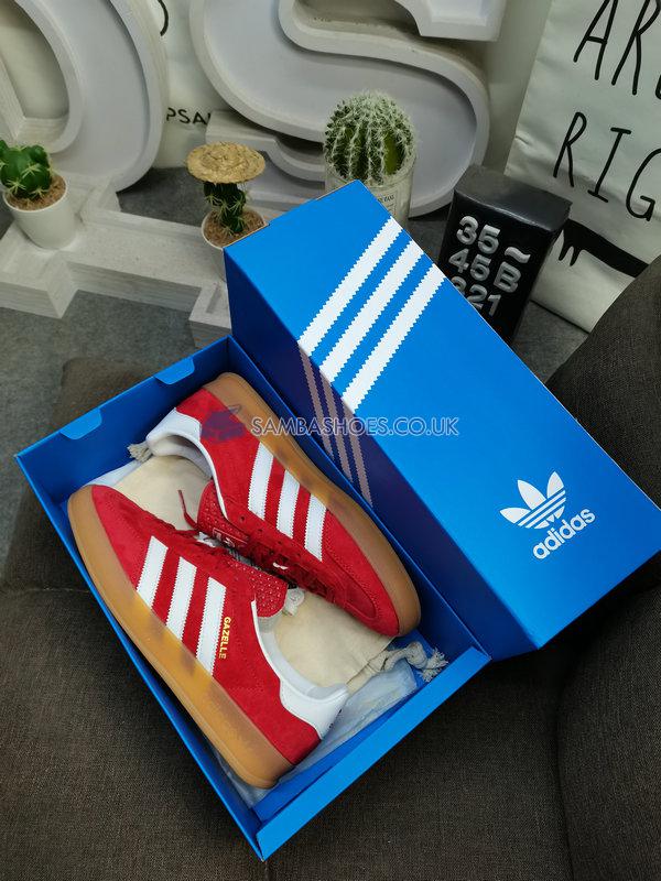 Adidas Gazelle Indoor "Scarlet Gum" - Scarlet/Cloud White/Scarlet - H06261 Classic Originals Shoes