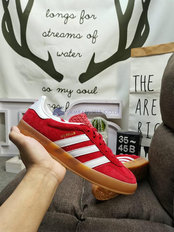 Adidas Gazelle Indoor "Scarlet Gum" - Scarlet/Cloud White/Scarlet - H06261 Classic Originals Shoes