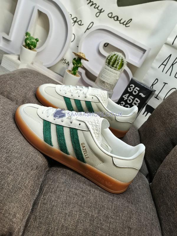 Adidas Gazelle Indoor "Off White" - Off White/Dark Green - ID2567 Classic Originals Shoes