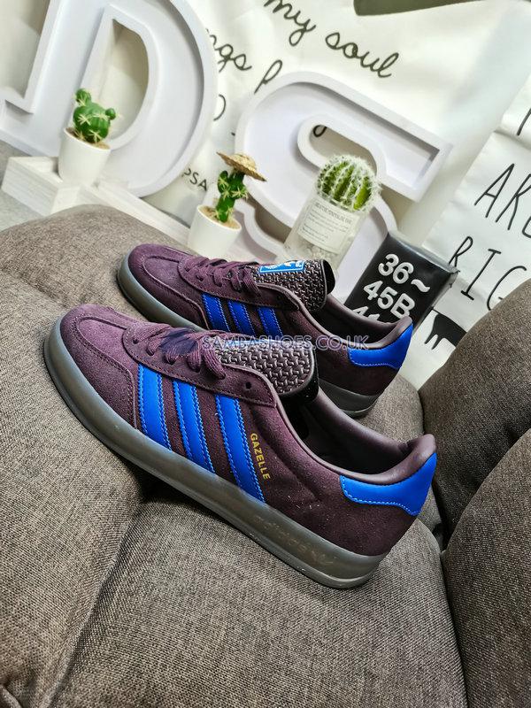 Adidas Gazelle Indoor "Maroon Lucid Blue" - Shadow Maroon/Semi Lucid Blue/Simple Brown - IG9980 Classic Originals Shoes