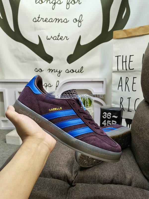 Adidas Gazelle Indoor "Maroon Lucid Blue" - Shadow Maroon/Semi Lucid Blue/Simple Brown - IG9980 Classic Originals Shoes