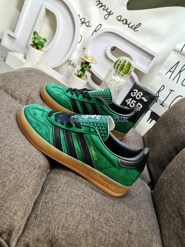 Adidas Gazelle Indoor "Green Black Gum" - Dgreen/Black1/Gum1 - G63198 Classic Originals Shoes