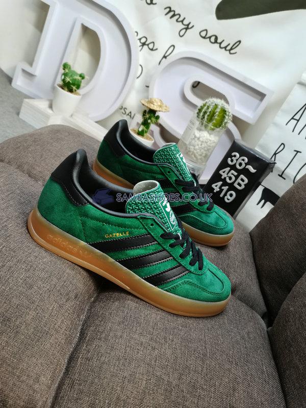 Adidas Gazelle Indoor "Green Black Gum" - Dgreen/Black1/Gum1 - G63198 Classic Originals Shoes