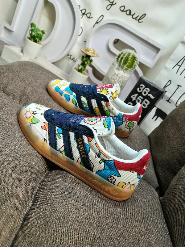 Sean Wotherspoon x Adidas Gazelle Indoor "Kaleidoscopic Lens" - Ecru Tint/Shadow Navy/Gum - IG2849 Classic Originals Shoes