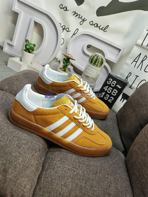 Adidas Gazelle Indoor "Orange Peel Gum" - Orange Peel/Cloud White/Gold Metallic - HQ8716 Classic Originals Shoes