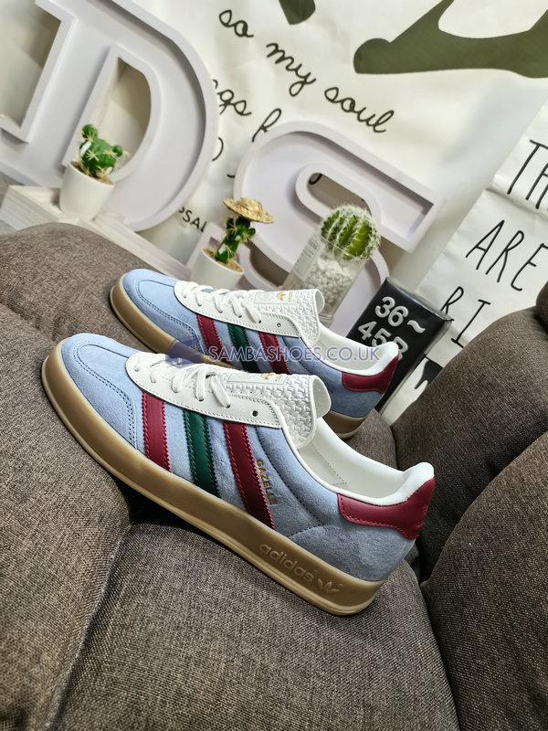 Adidas Gazelle Indoor "Blue Dawn Burgundy" - Blue Dawn/Collegiate Burgundy/Core Green - IG4994 Classic Originals Shoes