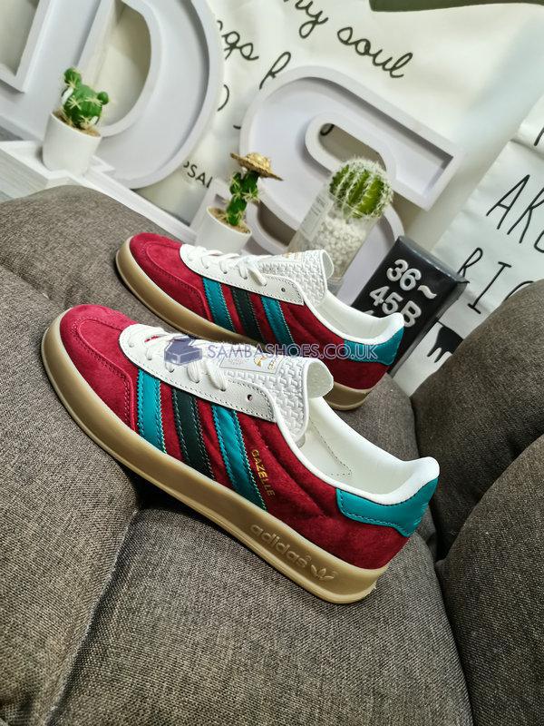 Adidas Gazelle Indoor "Collegiate Burgundy Green" - Collegiate Burgundy/Arctic Fuchsia/Collegiate Green - IG4996 Classic Originals Shoes