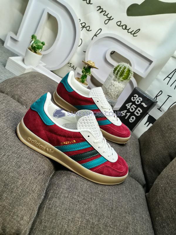 Adidas Gazelle Indoor "Collegiate Burgundy Green" - Collegiate Burgundy/Arctic Fuchsia/Collegiate Green - IG4996 Classic Originals Shoes