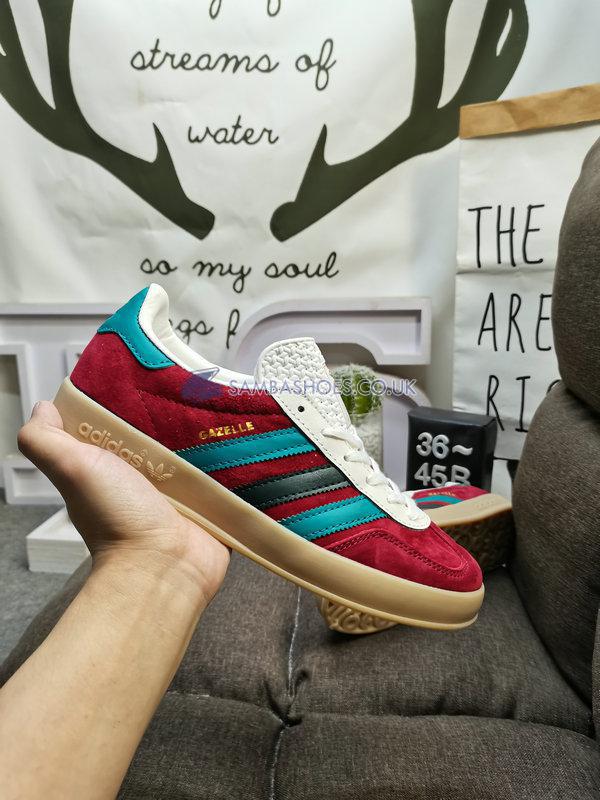 Adidas Gazelle Indoor "Collegiate Burgundy Green" - Collegiate Burgundy/Arctic Fuchsia/Collegiate Green - IG4996 Classic Originals Shoes