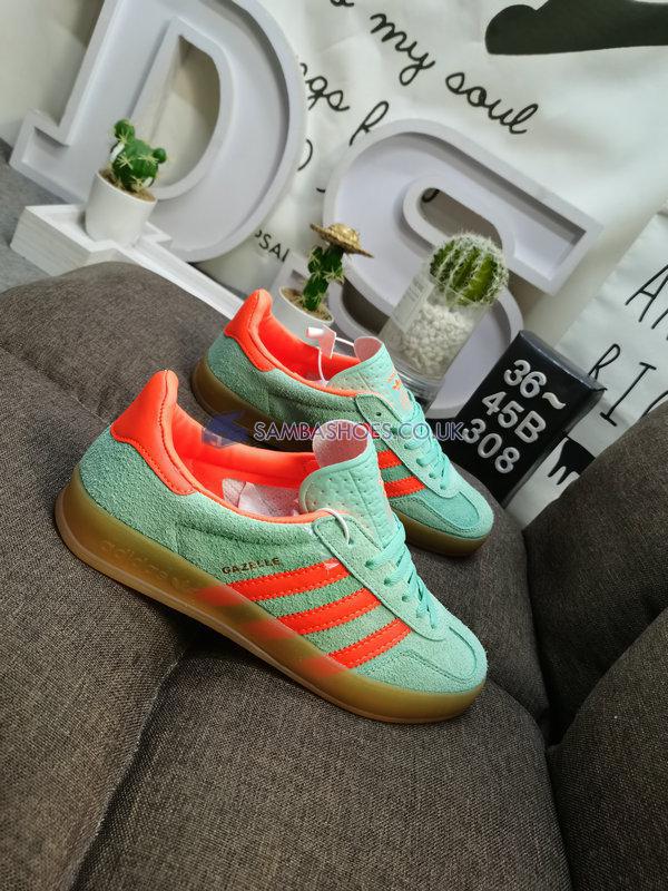 Adidas Gazelle Indoor "Pulse Mint Solar Orange" - Pulse Mint/Solar Orange/Gum Three - HQ8714 Classic Originals Shoes