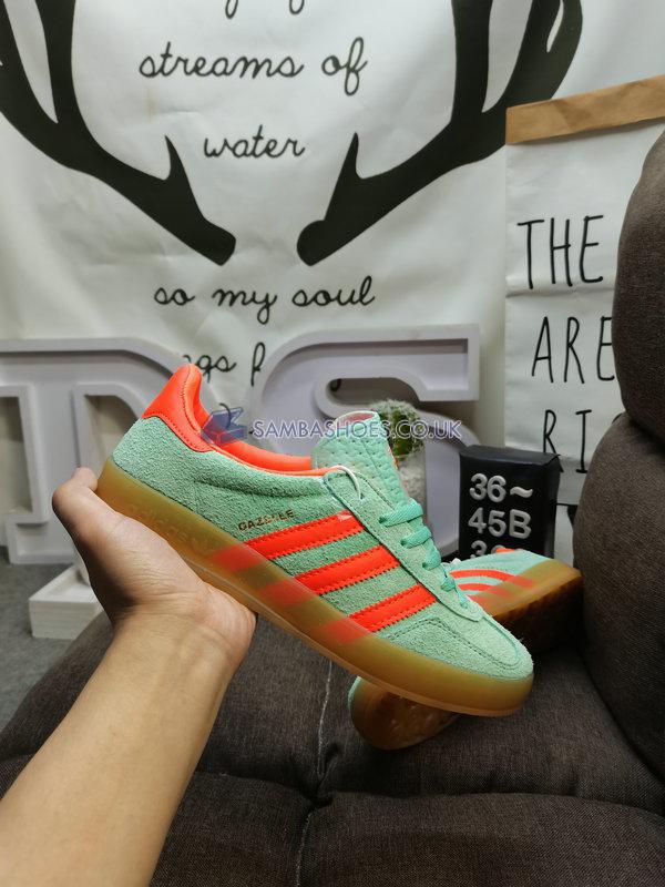 Adidas Gazelle Indoor "Pulse Mint Solar Orange" - Pulse Mint/Solar Orange/Gum Three - HQ8714 Classic Originals Shoes