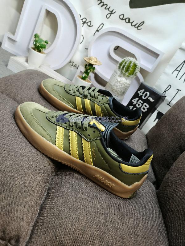 Palace x Puig Adidas Samba "Olive Gold" - Focus Olive/Metallic Gold/Gum - HQ6100 Classic Originals Shoes