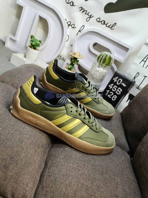 Palace x Puig Adidas Samba "Olive Gold" - Focus Olive/Metallic Gold/Gum - HQ6100 Classic Originals Shoes