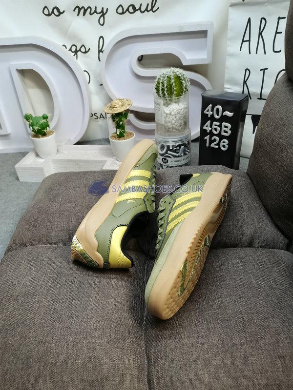 Palace x Puig Adidas Samba "Olive Gold" - Focus Olive/Metallic Gold/Gum - HQ6100 Classic Originals Shoes