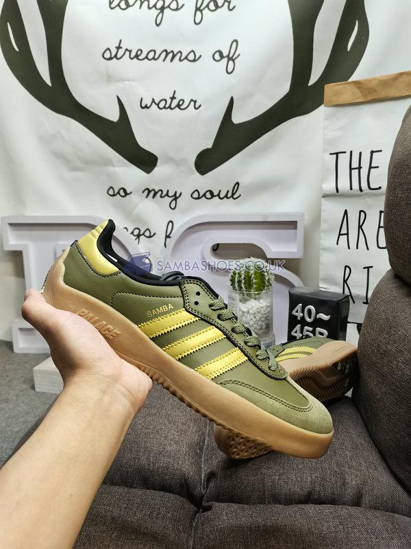 Palace x Puig Adidas Samba "Olive Gold" - Focus Olive/Metallic Gold/Gum - HQ6100 Classic Originals Shoes