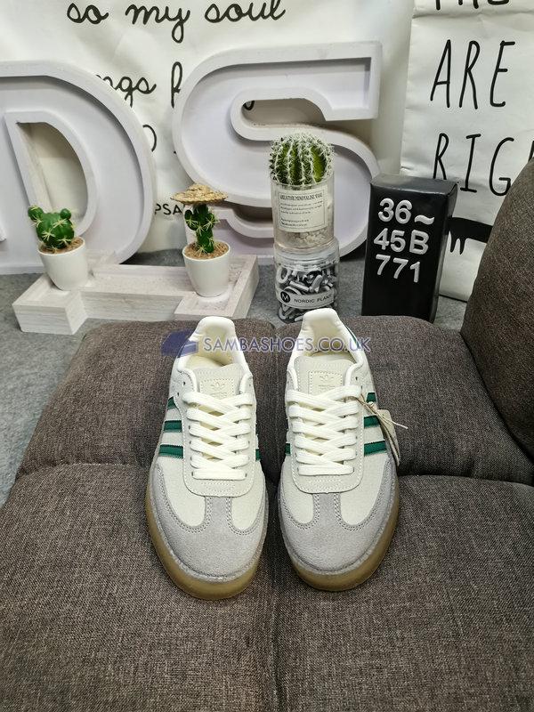 Ronnie Fieg x Clarks x 8th Street Adidas Samba "Chalk White" - Chalk White/Green - ID7297 Classic Originals Shoes