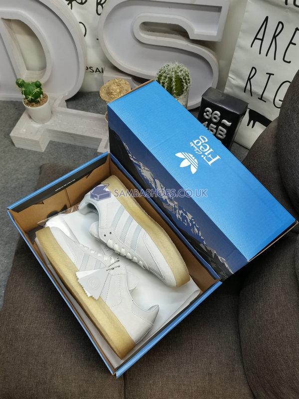 Ronnie Fieg x Clarks x 8th Street Adidas Samba "White" - White/White - ID7298-1 Classic Originals Shoes