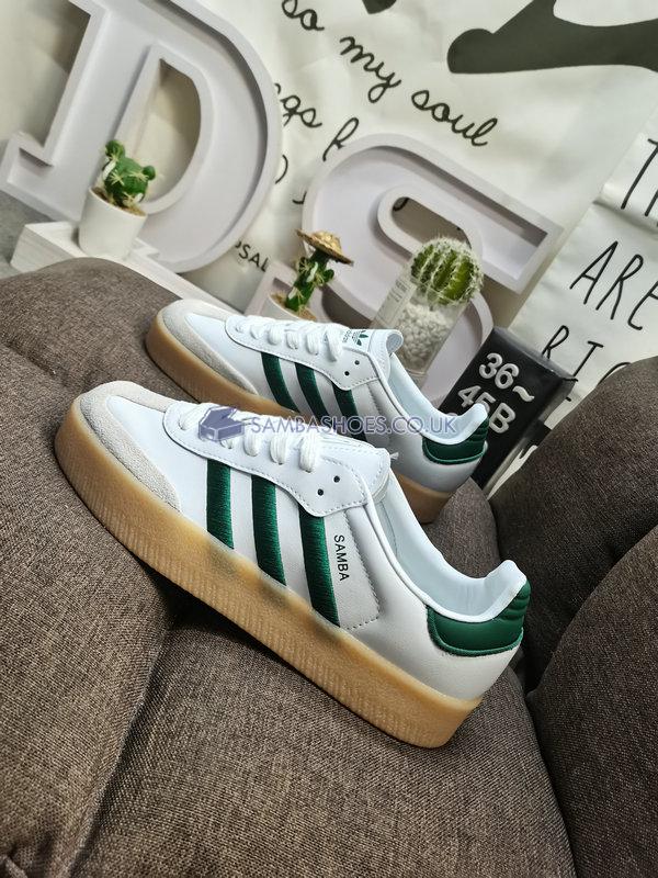 Adidas Sambae "White Green Gum" - Cloud White/Collegiate Green/Cloud White - ID0440 Classic Originals Shoes