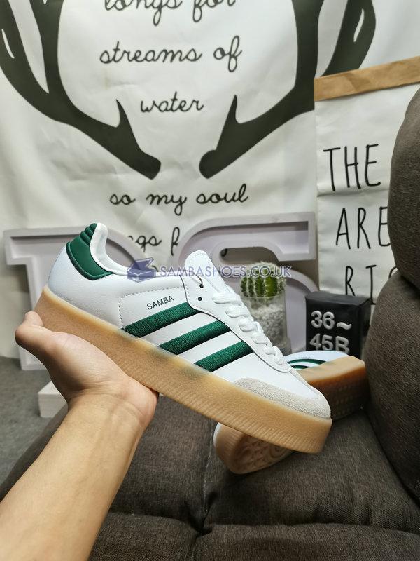 Adidas Sambae "White Green Gum" - Cloud White/Collegiate Green/Cloud White - ID0440 Classic Originals Shoes