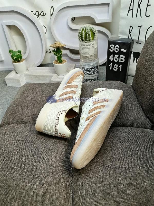 Wales Bonner x Adidas Samba "Cream Brown" - Cream White/Brown/Cream White - FX7720 Classic Originals Shoes