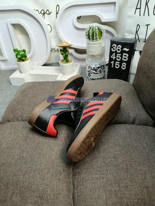 Manchester United x Adidas Samba Team "Black Real Red" - Core Black/Real Red/Gum - HQ7030 Classic Originals Shoes