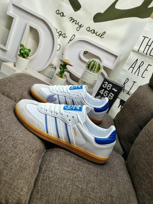 Adidas Samba "White Lucid Blue" - Cloud White/Lucid Blue/Gum - IG2339 Classic Originals Shoes