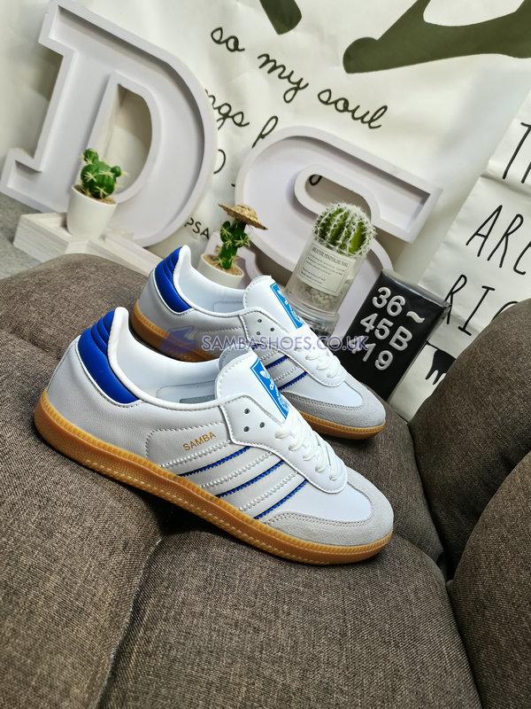 Adidas Samba "White Lucid Blue" - Cloud White/Lucid Blue/Gum - IG2339 Classic Originals Shoes