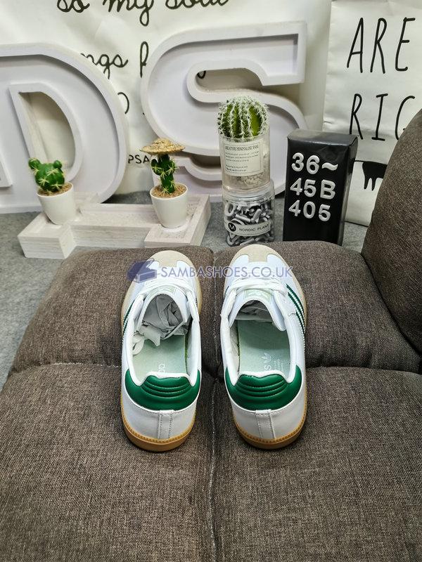 Adidas Samba OG "White Collegiate Green" - Footwear White/Collegiate Green/Vapour Green - EE5451 Classic Originals Shoes