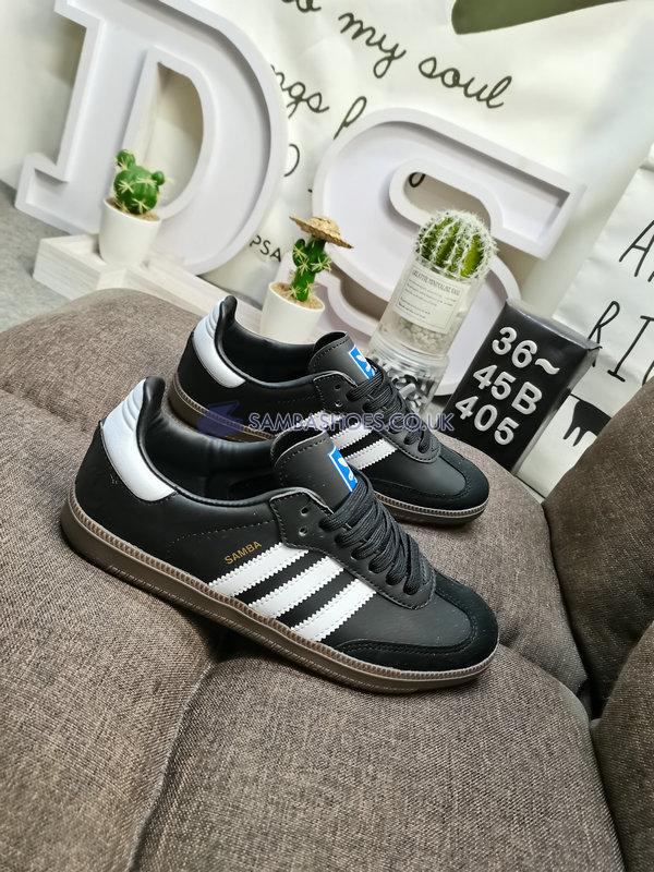 Adidas Samba OG "Black Gum" - Core Black/Cloud White/Gum - B75807 Classic Originals Shoes