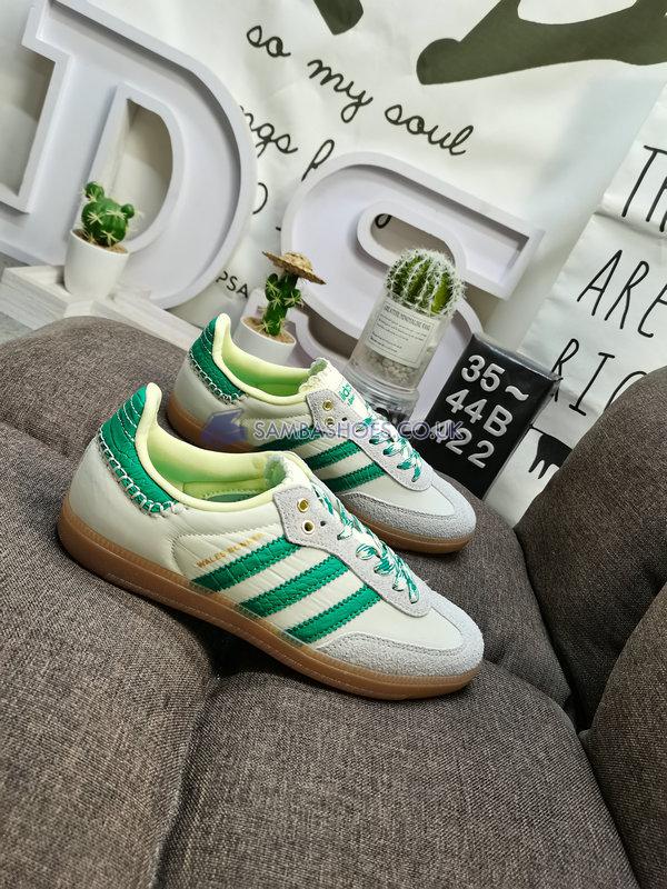 Wales Bonner x Adidas Samba "Cream White Bold Green" - Cream White/Bold Green/Easy Yellow - GY4344 Classic Originals Shoes