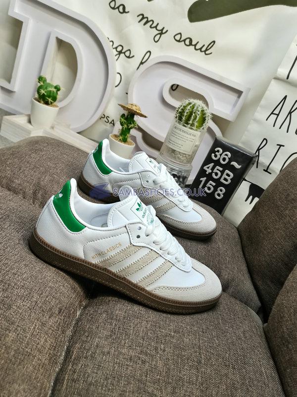 Kith x Adidas Samba OG "Classics Program" - Off White/Green/Gold Metallic - FX5398 Classic Originals Shoes