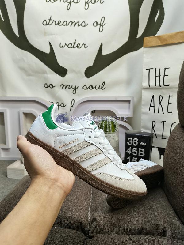 Kith x Adidas Samba OG "Classics Program" - Off White/Green/Gold Metallic - FX5398 Classic Originals Shoes