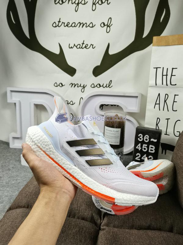 Adidas UltraBoost 21 "Tokyo" - White/Orange/Black - S23840 Classic Running Shoes