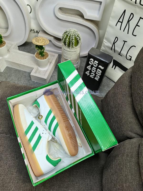 Sporty & Rich x Adidas Samba OG "White Green" - Cloud White/Green/Gum - HQ6075 Classic Originals Shoes